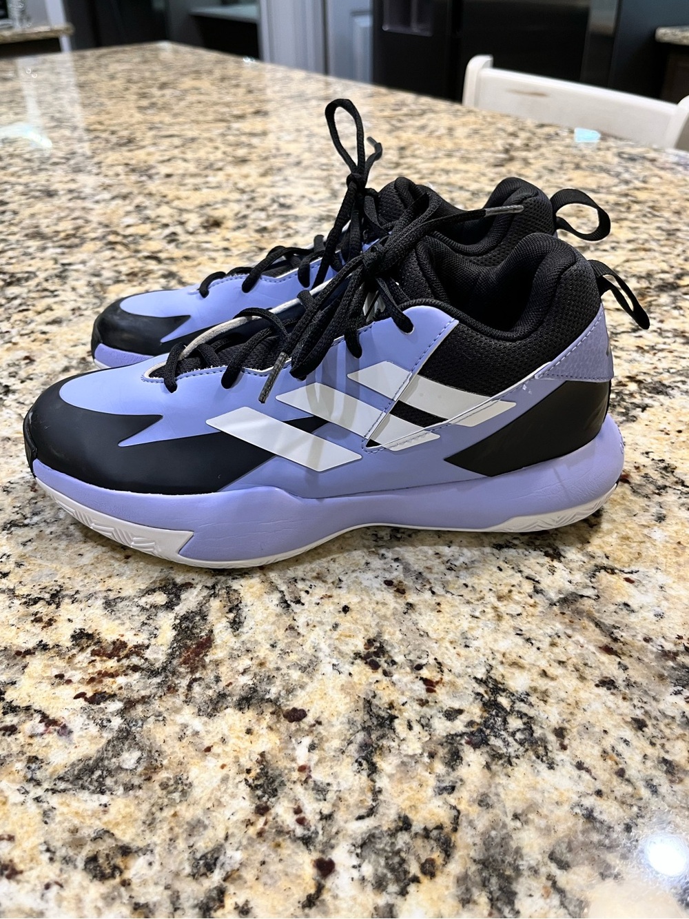 adidas Kids' Purple & Black Basketball Shoes